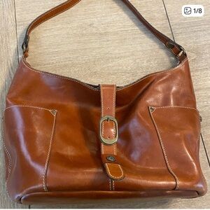 Patricia Nash Cognac Leather Hobo Bag